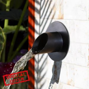 PONDO 3-Inch 316 Stainless Steel Round Water Fountain Spout – Outdoor Water Feature Scupper with Smooth Flow and Seamless Welded Construction for Pool