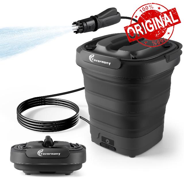 Foldable Electric-Pressure-Washer w/3.2Gal Tank