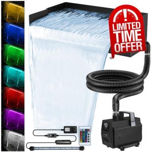 All-in-1 Pond Waterfall Kit with LED Lights