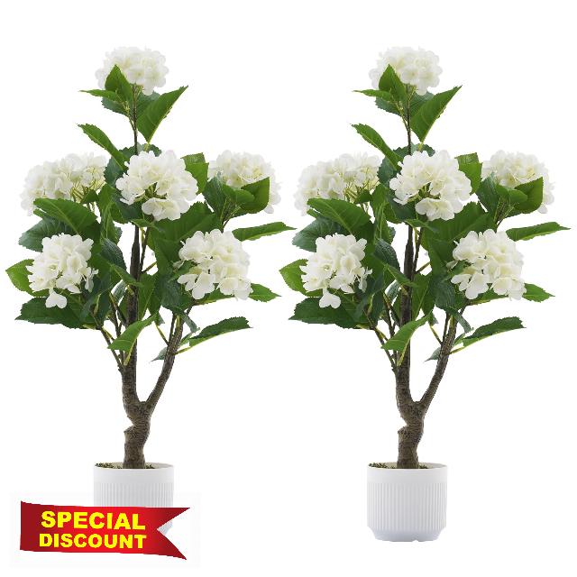 Artificial Hydrangea Tree 2 Pack