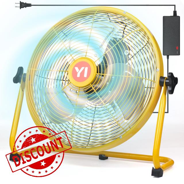 16" High Velocity Floor Fan for Dewalt 20V Max Battery