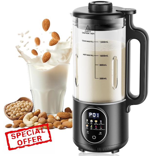 Upgraded 55oz (Extra Large) Nut Milk Maker Machine for Almond