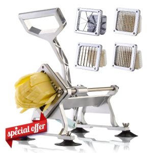 Commercial French Fry Cutter Stainless Steel Potato Cutter with 1/2