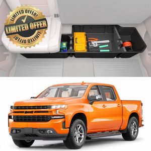 Under Seat Storage Box Compatible with 2019-2025 Chevy Chevrolet Silverado 1500/GMC Sierra 1500