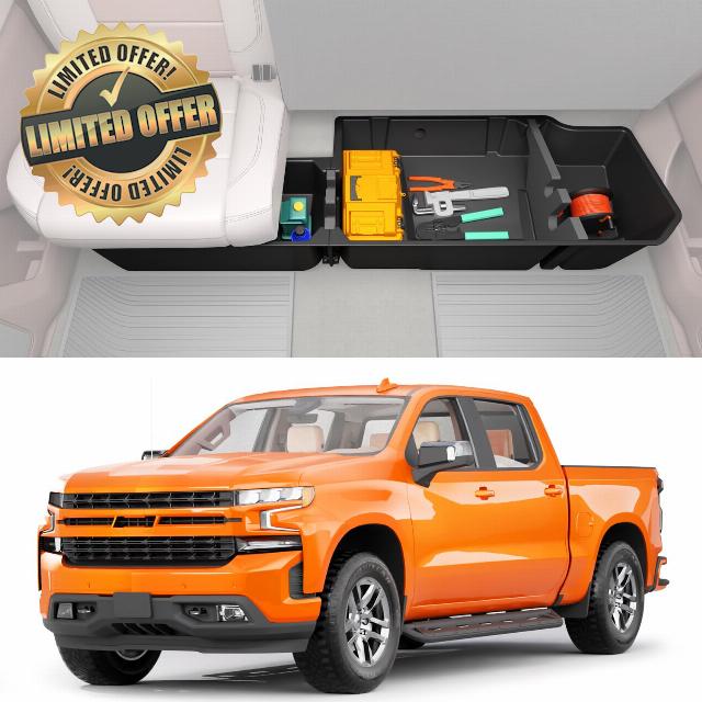 Under Seat Storage Box Compatible with 2019-2025 Chevy Chevrolet Silverado 1500/GMC Sierra 1500