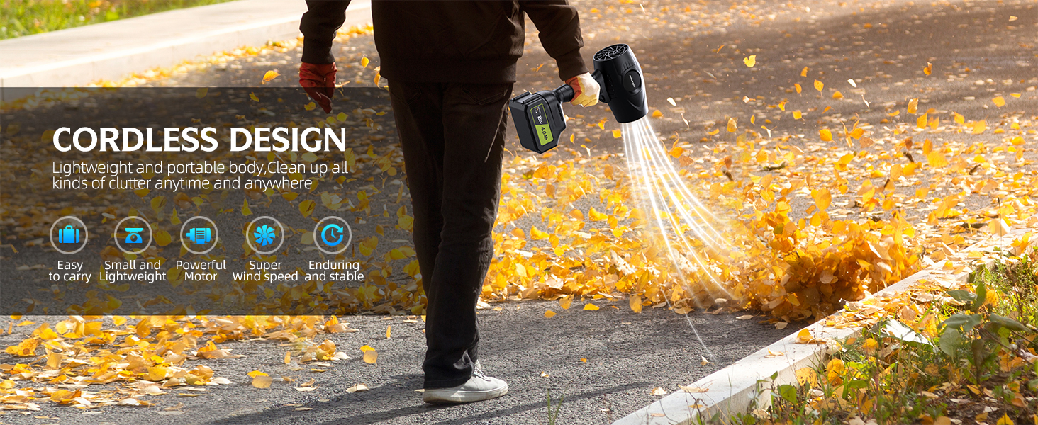 leaf blower cordless with battery and charger