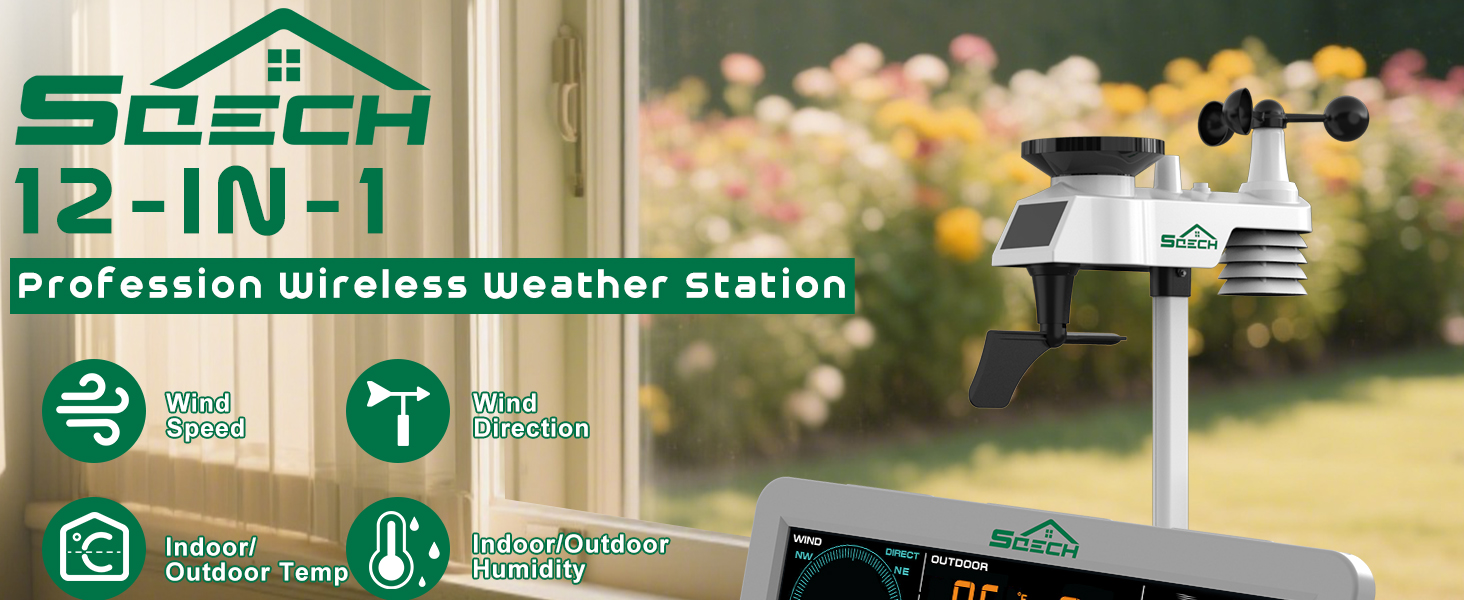 weather station with rain gauge