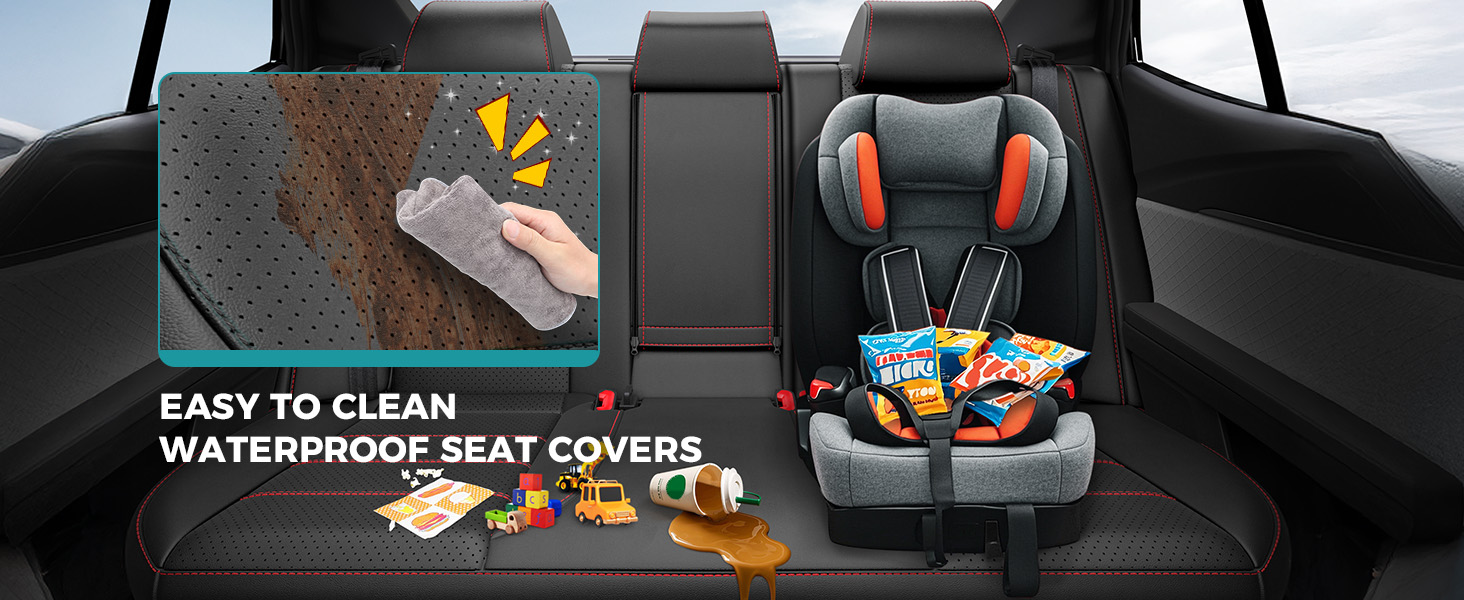 toyota camry leather seat covers full set waterproof breathable faux black red beige cushion faux 