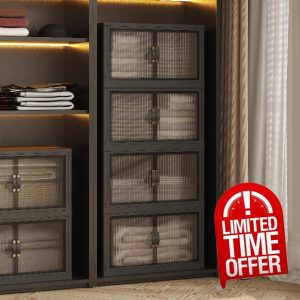 JONZEN 192Qt Plastic Storage Bins with Lid