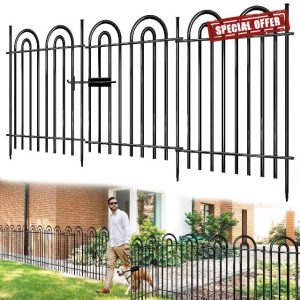 10 Panels Garden Tube Fence with Gate