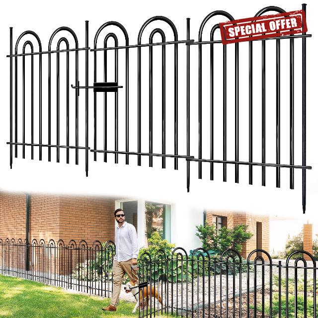 10 Panels Garden Tube Fence with Gate