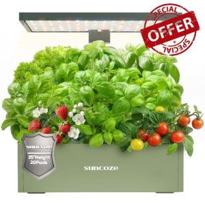 SUNCOZE 20 Pods Hydroponics Growing System Kit