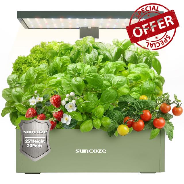 SUNCOZE 20 Pods Hydroponics Growing System Kit