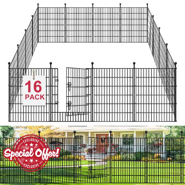 16 Panels Decorative Garden Fence