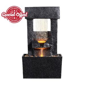 Outdoor Waterfall Fountain Zen LED Lights