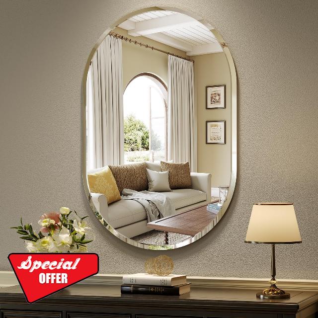 Brightify Oval Bathroom Mirrors for Over Sink