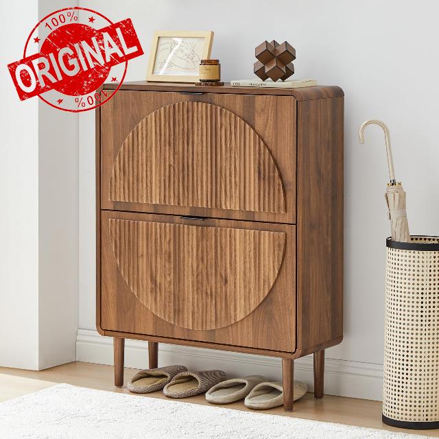 Shoe Cabinet Storage for Entryway with 2 Flip Drawers