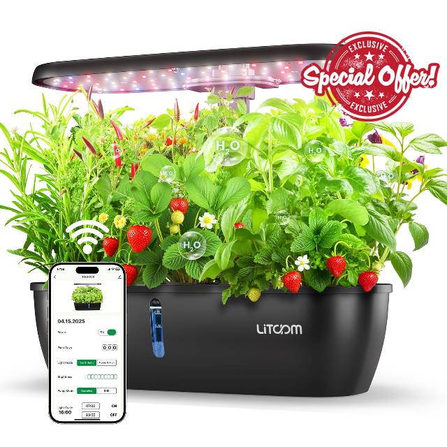 litokam Smart Hydroponics Growing System Kit with APP&WiFi Controlled
