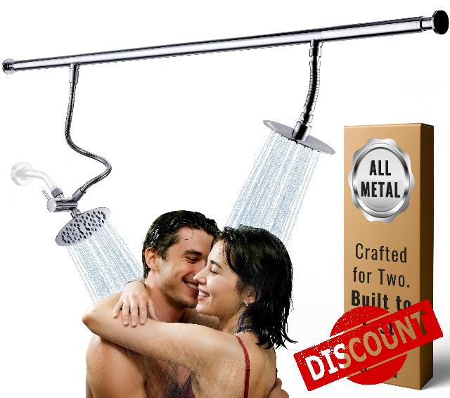All Metal Dual Shower Head for Couples