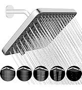 Hibbent Self-cleaning Shower Head, 10'' High Pressure Rainfall Showerhead with Handheld, 16'' Adj...