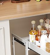 Golener Pull Out Cabinet Organizer - 2-Tier Slide Out Bamboo Drawers for Kitchen Cabinets, Bathro...