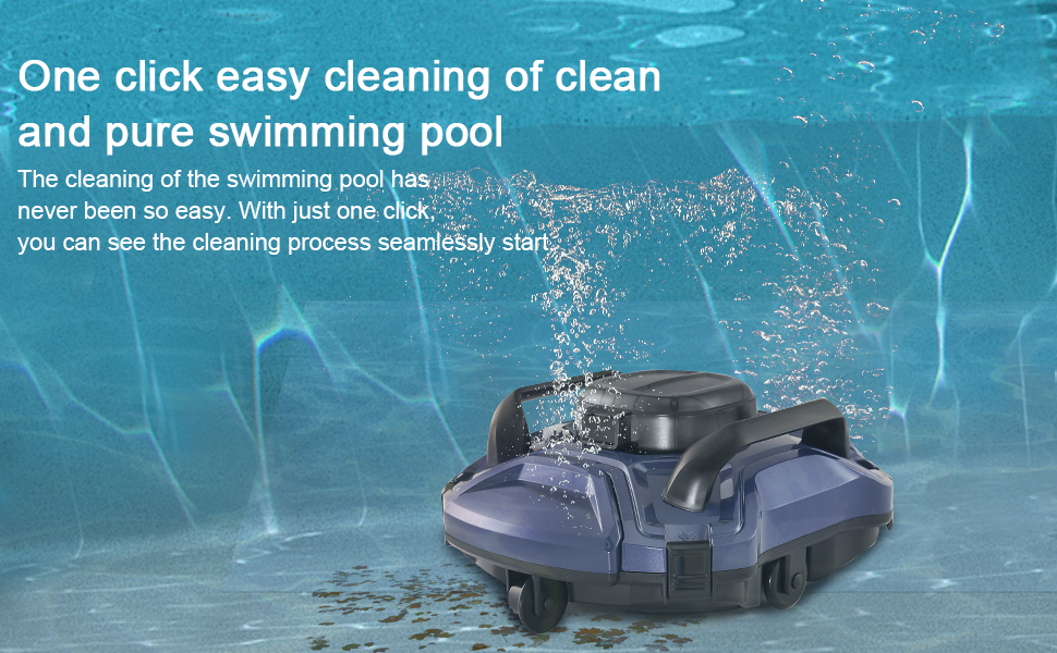 Cordless Robotic Pool Cleaner, Robotic Pool Vacuum Automatic Cleaning