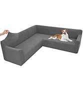 Arfntevss Sectional Couch Covers, L Shaped Couch Covers, 2 Pieces Sectional Sofa Cover, Couch Cov...