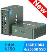 GMKtec Mini PC 12th Gen Intel N150 (up to 3.60GHz) Micro Desktop Computer 16GB DDR4+256GB SSD 