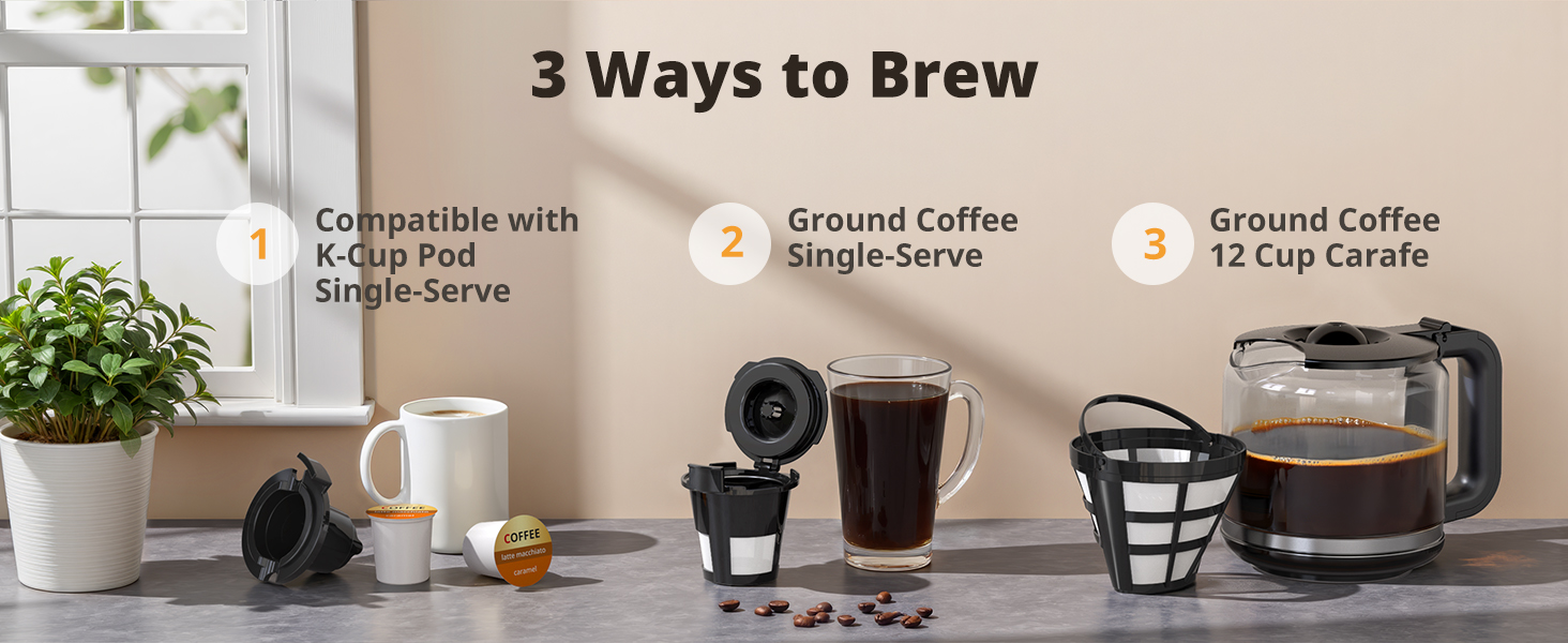 AIRMSEN 12-Cup Programmable Coffee Maker