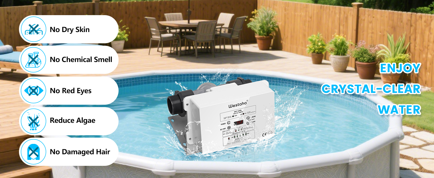 above ground saltwater pool system