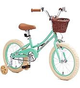 ACEGER Girls Bike with Basket, Kids Bike for 3-13 Years, 14 inch with Training Wheels, 16 inch wi...