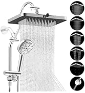 Hibbent All Metal High Pressure Rainfall 10 Inch Shower Head/Handheld Showerhead Combo/ 12 Inch A...