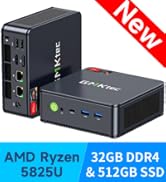GMKtec Mini PC Gaming Ryzen 7 Pro 6800H (8C/16T 4.70Ghz) 16GB DDR5 RAM 1TB SSD Mini Computers Dua...