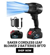 Saker Cordless Leaf Blower black