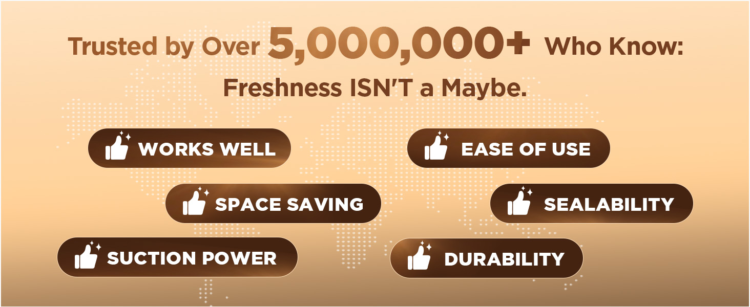 Trusted by 5,000,000+ users for performance, ease, suction power, durability, and space saving.