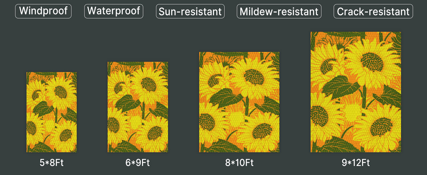 windprood waterproof sun-resistant mildew-resistant crack-resistant outdoor rug