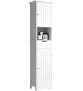 ChooChoo Bathroom Wall Cabinet, Medicine Cabinet, 2 Doors Over The Toilet Space Saver Storage Cab...