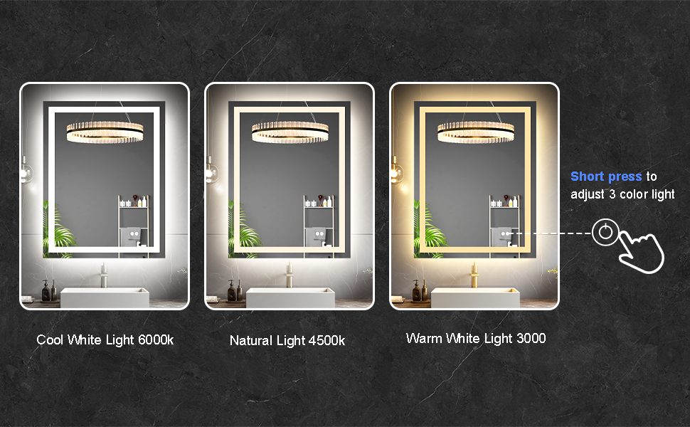led mirror for bathroom product display