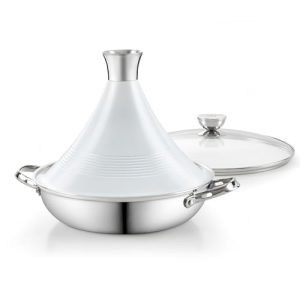 11 Inch 3.6 Quart Moroccan Clay Tagine Pot Alternative
