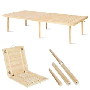 60x30 Low Foldable Picnic Table 3 Height Adjustable Solid Pine Outdoor for Beach Camping BBQs