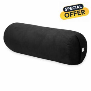 Gaiam Round Yoga Bolster Pillow (Black)