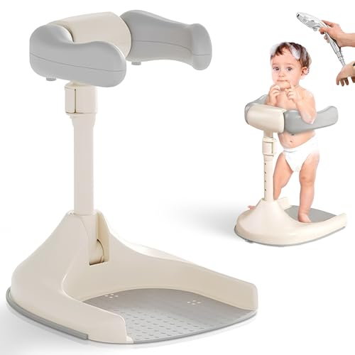 Baby Bath Stand with Adjustable Height & Anti-Slip Base | Foldable Baby Bathtub Stand for Toddlers 6–24 Months | Baby Bath Standing Shower – Ideal Gift for New Parents