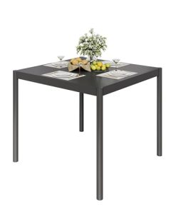 35" x 36" Rectangle Patio Dining Tables with Rectangular Non-Slip Stripe for Outiside Backyards