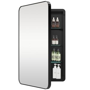 Recessed or Surface Mounted Bathroom Mirror Cabinet