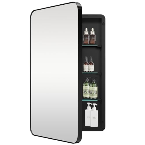 Recessed or Surface Mounted Bathroom Mirror Cabinet