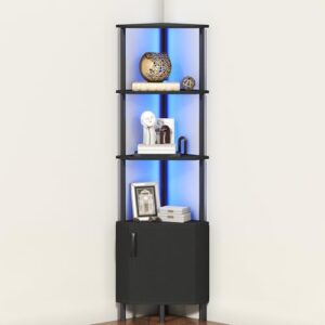 Corner Cabinet with Storage and Doors