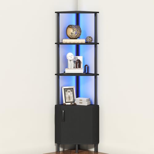Corner Cabinet with Storage and Doors