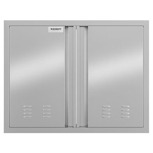 Outdoor Kitchen Double Doors with Recessed Handle and Vents