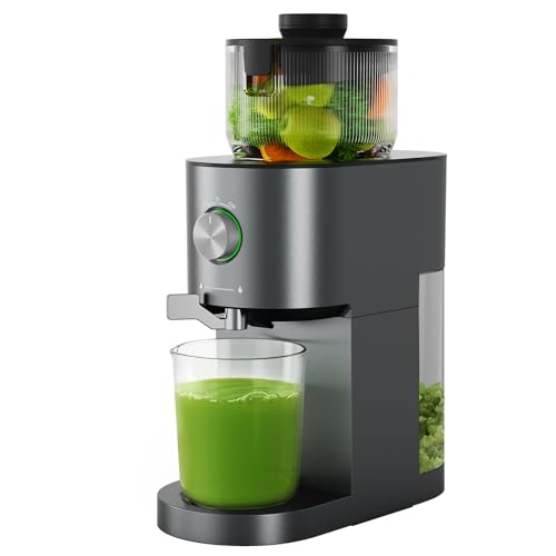 High Juice Yield Slow Masticating Juicer with 5.4” Large Feed Chute for Whole Fruits & Vegetables