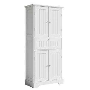 Modern Bathroom Storage Cabinet with Drawer and Adjustable Shelves